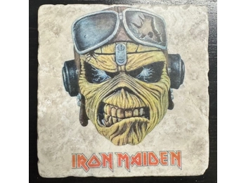 Iron Maiden - Natural Marble Coaster c/w Cork Back