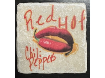 Red Hot Chili Peppers - Natural Marble Coaster c/w Cork Back