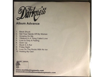 The Darkness ‎– Permission To Land - UK RARE 1st Edition CDR Promotional 10 Track Album In PVC Sleeve c/w Custom Insert