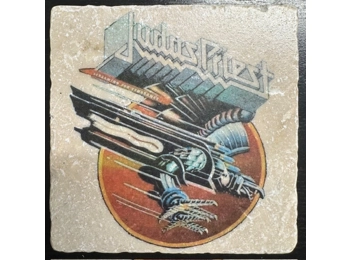 Judas Priest - Natural Marble Coaster c/w Cork Back