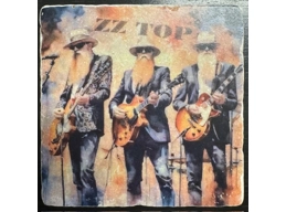 ZZ Top - Natural Marble Coaster c/w Cork Back