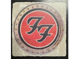 Foo Fighters - Natural Marble Coaster c/w Cork Back