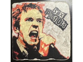 Sex Pistols - Natural Marble Coaster c/w Cork Back