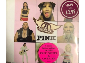 Aerosmith ‎– Pink - UK Limited Edition 3 Track CD Single c/w Poster & Video Extra & Hype Sticker