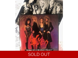 Vixen  ‎– Edge Of A Broken Heart - Edge Of A Broken Heart - UK Promotional A4 Fully Autographed Pr..