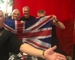 Thunder - GUN - FM signed union Jack Flag - Barcelona Rock Fest 2019