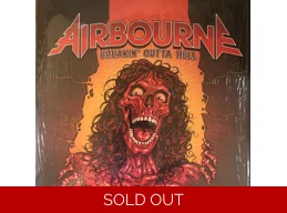 Airbourne - Breakin' Outta Hell - Limited Edition 2 x Red Vinyl Lp  c/w Autographed Card