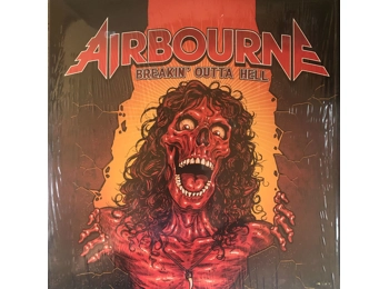 Airbourne - Breakin' Outta Hell - Limited Edition 2 x Red Vinyl Lp  c/w Autographed Card