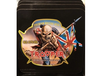 Iron Maiden - Trooper Beer - Vintage Promotional Beer Mat Met