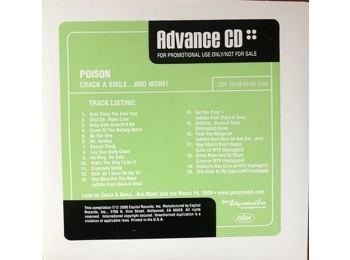 Poison - Crack A Smile...And More! - US 20 Track Promotional CD In Custom Card Sleeve