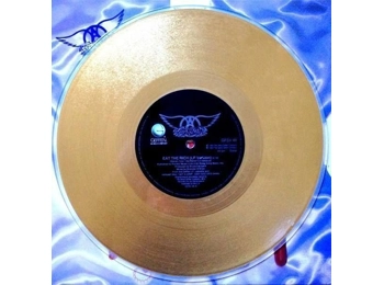Aerosmith ‎– Eat The Rich - UK Limited Edition Numbered 3 Track 10" Gold Vinyl