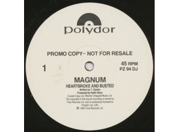 Magnum ‎– Heartbroke And Busted - RARE 1990 3 Track Promotional Black Vinyl 12
