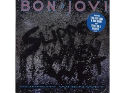 Bon Jovi ‎– Slippery When Wet - UK 1st Press 10 Track Black Vinyl c/w Hype Sticker