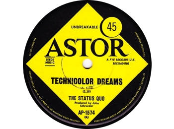 The Status Quo – Technicolor Dreams - RARE 1968 Australian Astor Label 2 Track 7"