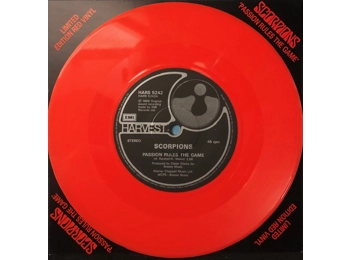 Scorpions - Passion Rules The Game - UK 2 Track Limited Edition 2 Track 7" Red Vinyl