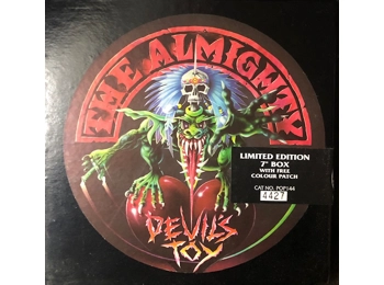 The Almighty - Devil's Toy - UK Limited Edition 2 Track 7" Black Vinyl In Numbered Box Set c/w Sew On Patch