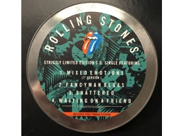 The Rolling Stones - Mixed Emotions - UK Limited Edition 4 Track CD Single In Metal Tin c/w Tongue Sticker