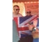 Thunder - GUN - FM signed union Jack Flag - Barcelona Rock Fest 2019