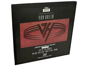 Van Halen ‎– Top Of The World - UK Limited Edition Numbered 4 Track 12" Black Vinyl Box Set c/w Sticker & Badge