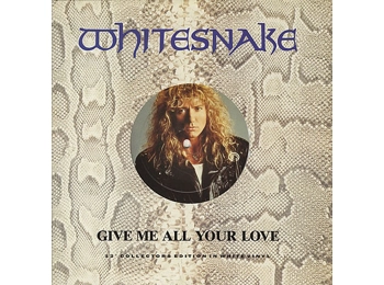 Whitesnake ‎– Give Me All Your Love - UK Limited Edition 3 Track 12" White Vinyl In Die Cut Sleeve