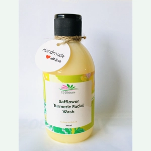 Safflower Turmeric Facial Wash

Our Safflower Turmeric Body Wash is a luxurious blend of natural ingredients that gently cleanse and nourish your skin. Safflower and turmeric facial wash help to soothe and hydrate your skin, leaving it feeling soft, smooth and refreshed.

Safflower oil promotes soothe and moisturizes the skin, reducing dryness and promoting healthy-looking skin.

Turmeric extract: Contains anti-inflammatory properties that help to calm and soothe the skin, reducing redness and irritation.
The dietary benefits of safflower oil include helping your body process oil-soluble vitamins, such as vitamins A and E. These antioxidant-rich vitamins are essential in keeping your cells in good health.