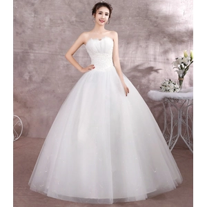 Spring/Summer Tube Top Classic A-line wedding Gown