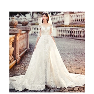 Spring/Summer Elegant Floral Mermaid Wedding Dress