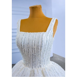Luxury Full Beaded Sleeveless Wedding Ball Gown