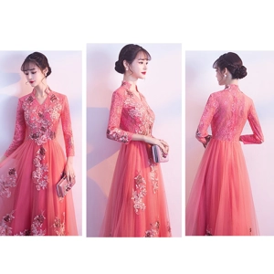 Spring/Summer Pink Elegant evening dress