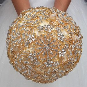 Luxury Handmade Rhinestones Beaded Bridal Bouquet