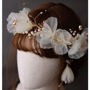 Modern Beautiful Floral Pearl Bridal Headdress