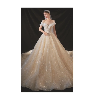 French Lace Hepburn A-Line Wedding Dress