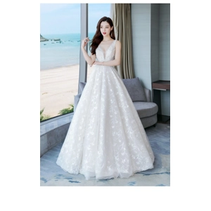 Fall Classic Backless Halter Fairy Sheath Wedding Dress