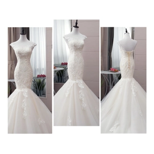 Luxury French Handmade Floral Mermaid Wedding Dress
