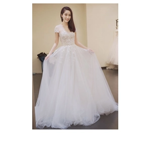 Spring/Summer Handmade Dreamy Princess Sheath Wedding Dress