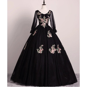 Summer Noble Handmade Black Evening Gown