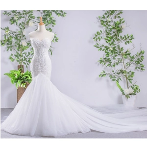 Spring/Summer Fishtail Tube Top Mermaid Wedding Dress