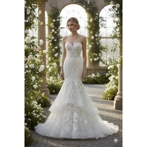 Lace Floral Mermaid Wedding Dress