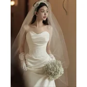 Elegant Satin Sweetheart Wedding Dress