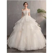 Elegant Off-Shoulder Princess Wedding Dress