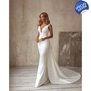 2025 Classic Satin Mermaid Wedding Dress