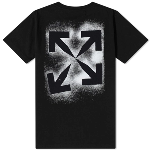 Offwhite stencil arrow sprayed tee black
