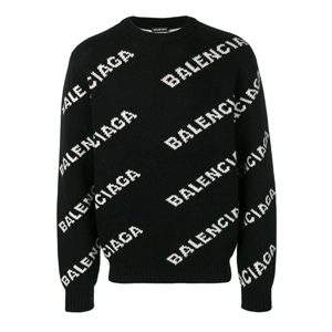 Balenciaga all over logo sweater