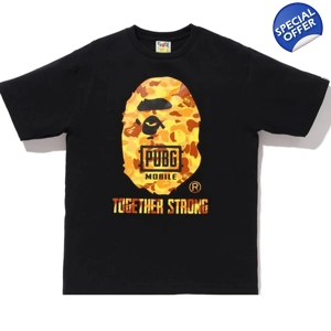 Bape x PUBG ape head tee