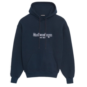 Balenciaga back pulled hoodie navy