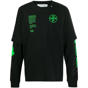 Offwhite Arch shapes double sleeve tee