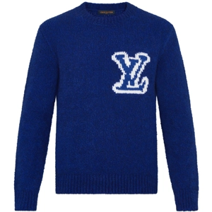 LV intarsia crewneck sweater