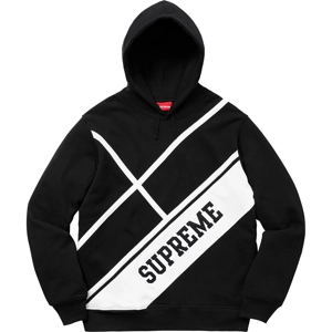 Supreme SS18 diagonal hooded sweatshirt