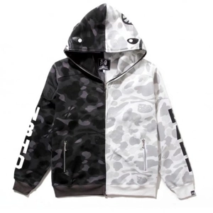 Bape x NBHD camo shark hoodie