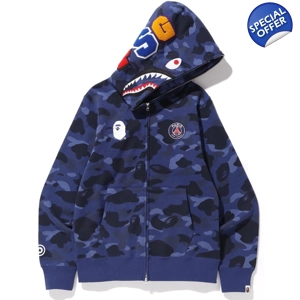 Bape x PSG shark hoodie